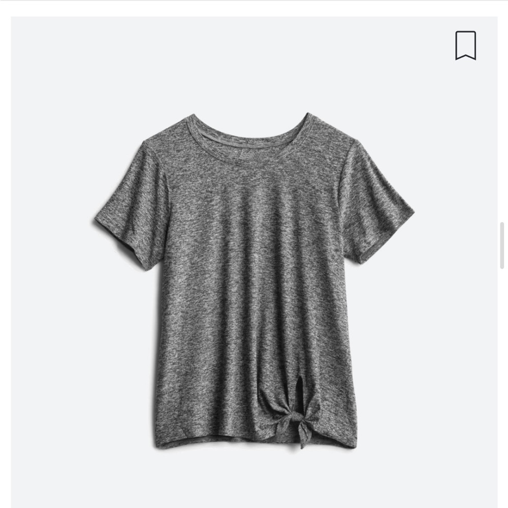 Brushed knit tie front tee